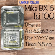 [Contents 100] Mika BX 6 Size 7x6.7x3 cm / Tray Mika Jetik Cake MANIS Bika Ambon Putu Ayu Mini Puddi