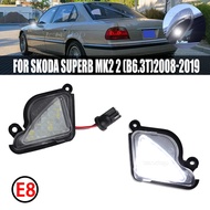 2PCS LED rearview mirror lamp side mirror puddle light CANBUS for Skoda Superb MK2 Octavia MK2MK3 1Z