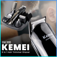 COD Kemei Alat Cukur Elektrik 6 in 1 Hair Trimmer Shaver / alat cukur rambut elektrik charger 1 set