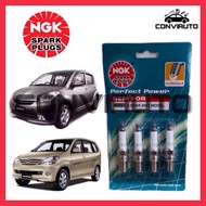 PERODUA MYVI 07' TOYOTA AVANZA 1.3 1.5  NGK SPARK PLUG DCPR7EA-9 1SET 100% GENUINE