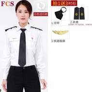 [Factory Ready Stock] Ladies Airport Uniform Railway Uniform Women's Shirt Railway Work Clothes Unif