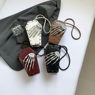 Christmas Skeleton Hand Crossbody Phone Bag Gothic Dark Style Shoulder Bag