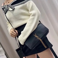 Ysl流蘇kate肩背斜背包黑色 金扣 26*14*5 9新 配件塵袋