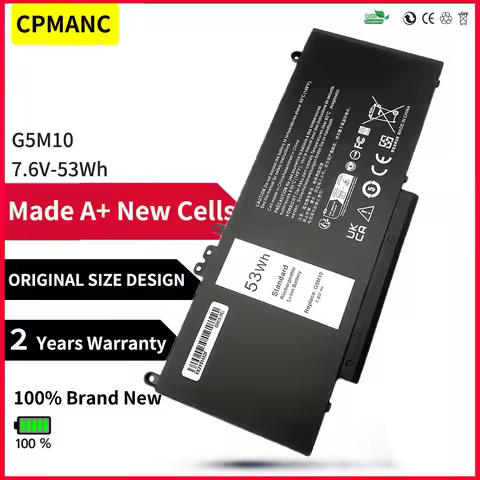 CPMANC G5M10 Laptop Battery for DELL Latitude E5250 E5450 E5550 Sereis 8V5GX R9XM9 WYJC2 1KY05 7.6V 