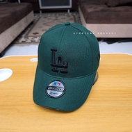 HIJAU LA LOGO DISTRO BASEBALL CAP - GREEN LA EMBROIDERED MEN'S AND WOMEN'S BASEBALL CAP
