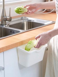 1入組簡單的廚房櫥櫃門掛式垃圾桶，節省空間，適用於廚房、客廳等地方。