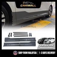 Toyota Alphard Vellfire AH30 ANH30 AGH30 2015-2023 Side Skirt Door Panel Modellista Bodykit Chrome G
