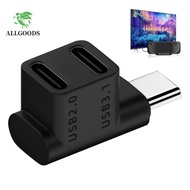 ALLGOODS 90 Degree USB C Extender Charger Connector For Laptop Tablet Charging Transfer PD 100W Male