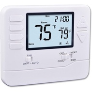 H721 Termostat Pam Haba Tidak Boleh Diprogramkan, 2 Pemanas/1 Penyejuk, dengan 4.5 sq. Paparan Inci