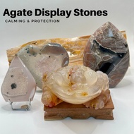 Gaello Agate Display Stones with Free Stand ( Same as Photo)