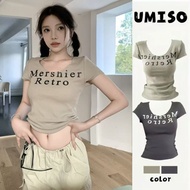 UMISO Fast Delivery From Thailand Short Sleeves Large U-Neck Pure Cotton Comfortable To Wear America