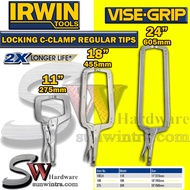 IRWIN 11" / 275MM 18"/455MM 24"/605MM Locking C-Clamps Regular Tips 19EL4 11R 18R 275 24R