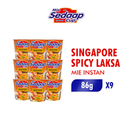 [Paket isi 9] Sedaap Mie Cup Singapore Spicy Laksa 86gr