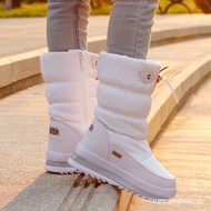 Northeast Snow Boots Winter Flat Snow Boots Northeast Warm Fleece Mid Tube Cotton Boots Thick Non-Sl
