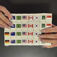 64 Bloc Seaside Escape Mahjong Game Tiok Popular Game Double With Pattern Of Flag Play Party