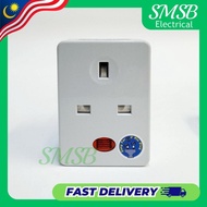 Rapid Tech 13A 3Way Adaptor with Neon