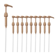 (RPYS) 10 Pcs Coffee Milk Tea Dispenser Syrup Pump Gold Liquid Dispenser for Syrup 8Ml Juice Bottle 