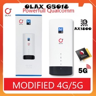 OLAX G5018 5G 4G MODEM WIFI6 LTE CAT22 CPE BYPASS UNLIMITED HOTSPOT TS9 PORT EXTERNAL PARABOLIC ROUT