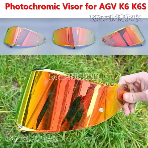 Photochromic Shield Visor Lenses for AGV K6 K6S Visor Full Face Viseira Capacete Racing Helmet Parts