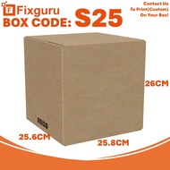Fixguru S25 - 25.8x25.6x26cm Carton Box Moving Box Storage Box Packing Box Cardboard Box