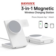 3 in 1 Magnetic Wireless Charging Station Foldable Fast Charger Stand Compatible with iPhoe Air/17/1