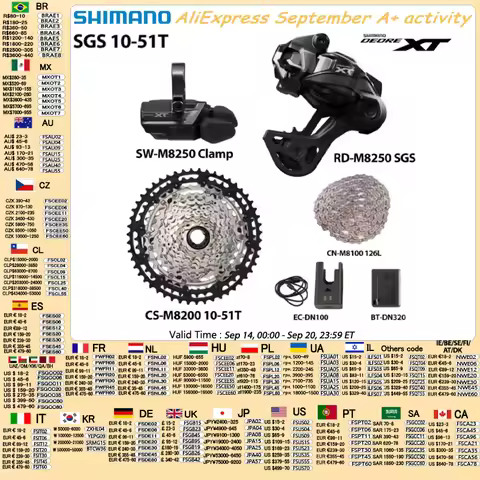SHIMANO NEW Deore XT Di2 M8250 12 Speed SW RD-M8250 SGS GS CS-M8200 10-51T 9-45T Wireless Electronic