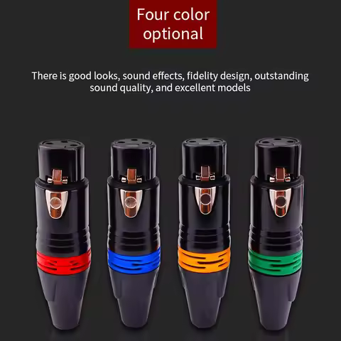 2 Pairs XLR DMX 3 Pin Microphone Audio Cables Plug Connectors Male Female MIC Snake Plug Cable Conne