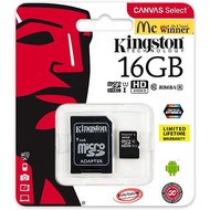 ถูกที่สุด!!! 16 GB MICRO SD CARD (ไมโครเอสดีการ์ด) KINGSTON CANVAS SELECT PLUS (SDCS2/16GB) - ประกันตลอดการใช้งาน ##ที่ชาร์จ อุปกรณ์คอม ไร้สาย หูฟัง เคส Airpodss ลำโพง Wireless Bluetooth คอมพิวเตอร์ USB ปลั๊ก เมาท์ HDMI สายคอมพิวเตอร์