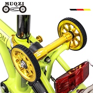 MUQZI For Brompton Extension Bar Ceramic Bearing Easy Wheel Folding Bike Heightening Telescopic Rod
