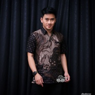 KEMEJA Mens batik Shirts Short Sleeve Mens batik Shirts Office batik Work Uniforms Regular Size