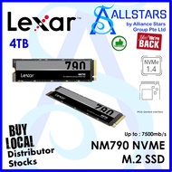 (ALLSTARS) Lexar NM790 4TB NVME M.2 SSD / Up to 7500mb/s / GEN4X4 NVME / High quality TLC