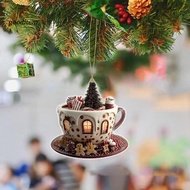 [Gooditem] Festive Tree Pendants Holiday Surprise Decorations Christmas Cup Shaped Hot Cocoa Ornamen