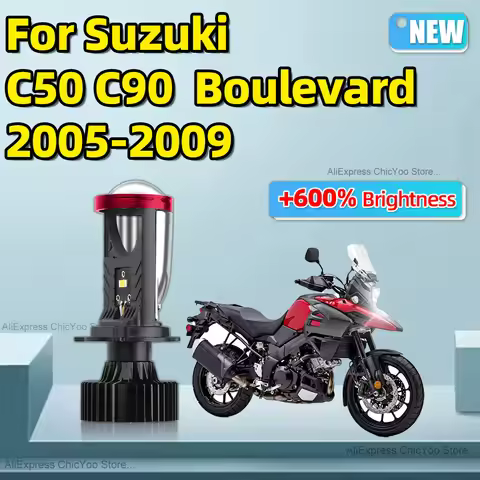 For Suzuki C50 C90 Boulevard 2005 2006 2007-2009 H4 LED CSP Motorcycle Headlight Bulb Projector Lens