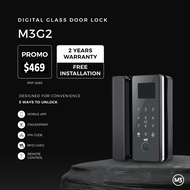 M3G2 DIGITAL GLASS DOOR LOCK (FREE INSTALLATION)