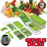 Genius Dicer Plus Slicer Grater Chopper Peeler Cutter Kitchen Tool Set-12PC/Set Alas Pemotong/Pengup