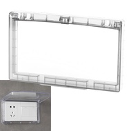 Plastic Sockets Waterproof 86 Type Box Wall-Mounted Protection Socket Wall Covers 3 Gang 194*111*26m