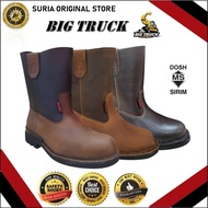 [SIRIM & DOSH] BIG TRUCK High Cut Premium Leather Safety Shoes 8018 | Kasut Keselamatan SS8018