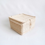 Square Rattan Basket 35X35X20 + Lid Bestseller Basket