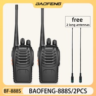 2pcs baofeng 888S 5w walkie talkie two way radio baofeng long range radio free long antenna*COD*
