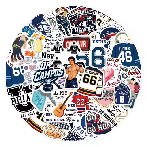 50PCS American TV Series Off Campus Stickers Briar U Romantic Campus Decals Notebook Guitar Cup Pers