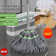 Handfree household telescopic mop fiber rotating squeeze mop magic mop absorbent free mopping floor