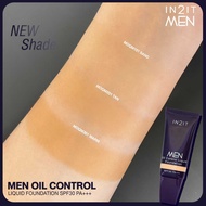 IN2IT Men รองพื้นผู้ชาย Oil Control Liquid Foundation SPF 30 PA+++ บางเบา ปรับสีผิวให้สม่ำเสมอ ไม่วอ