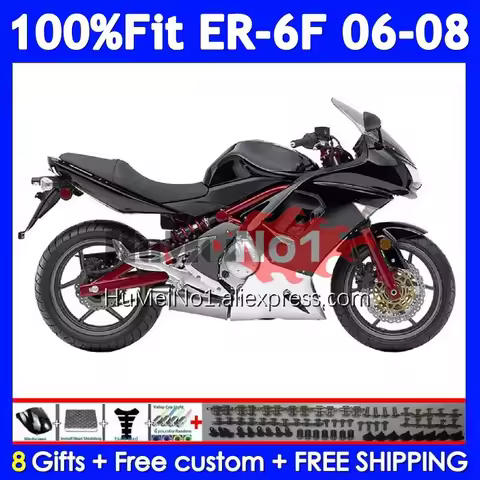 Injection Body For KAWASAKI NINJA 650R ER6 F 650 R Black silver ER 6 F 245No.74 ER-6F ER 6F ER6F 06 