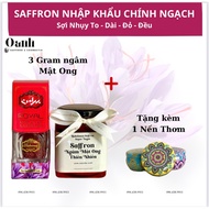 Genuine 3Gram Saffron Soaked With Exclusive Genuine Imported West Asia Saffron Honey From Iran + Free Scented Candle