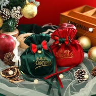 Christmas Gift Bag Christmas Apple Velvet Bag Candy Drawstring Pouch