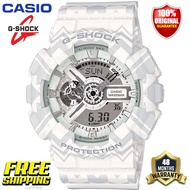 Original G-Shock GA110 Men Sport Watch Japan Quartz Movement Dual Time Display 200M Water Resistant Shockproof and Waterproof World Time LED Auto Light Sports Wrist Watches with 4 Years Warranty GA-110TP-7A (Free Shipping Ready Stock)
