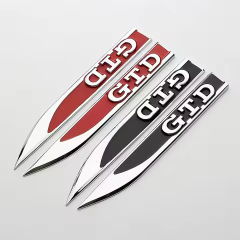 2pcs 3D Metal GTD Styling Car Fender Emblem Badge Sports Sticker For 4 5 6 7 MK7 MK4 MK5 MK6 Auto Ac