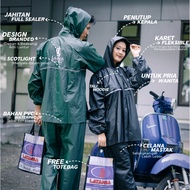 Jas Hujan Rain Coat Mantel Hujan Motor Anti Rembes LATANSA Setelan Jaket Celena Pria Wanita Fullpres