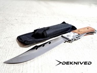 PROMO PISAU LIPAT SURVIVAL OUTDOOR BESAR USA STAINLESS STEEL " DEKNIVED " | COD