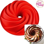 Swirl Silicone Cake Mold | Swirl Baking Mold | Acuan Kek Pusing Silikon | Acuan Kek Swirl | Acuan Pu